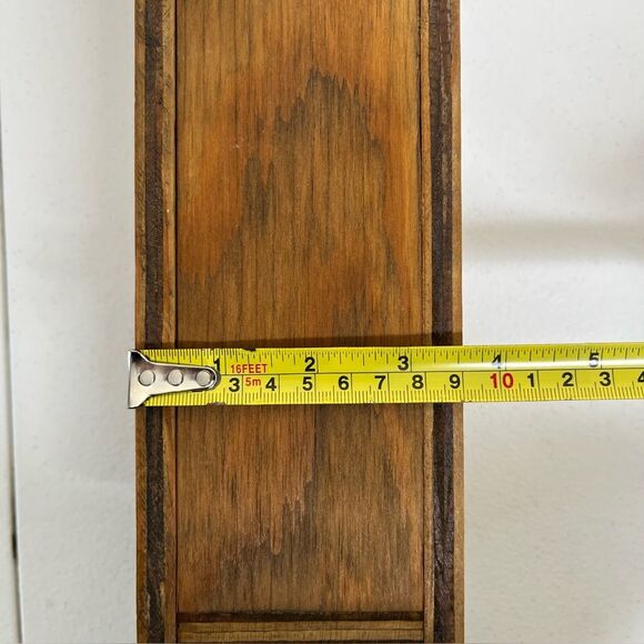 Vintage Wood Pig Tea Bag Dispenser Holder Hinged Latch Country Kitchen 16.5 Inch - Picture 14 of 15